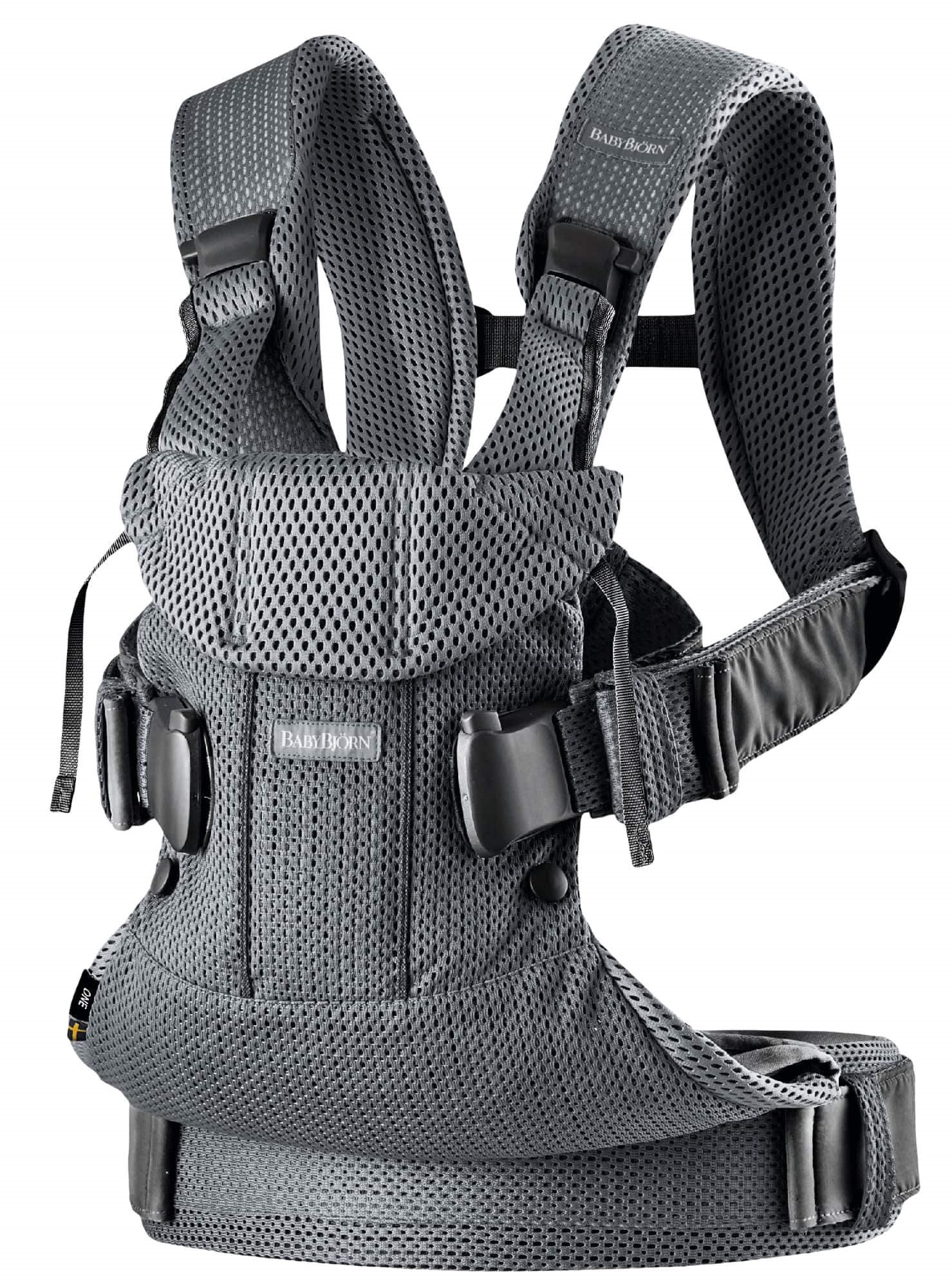 Marsupiu anatomic BabyBjorn One Air Anthracite, 3D Mesh